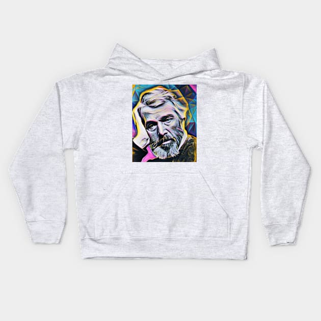 Thomas Carlyle Portrait | Thomas Carlyle Artwork 4 Kids Hoodie by JustLit